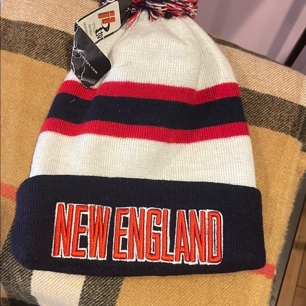 New England Beanie - Red, White, and Blue